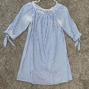 Le Lis Blue & White Seersucker Dress